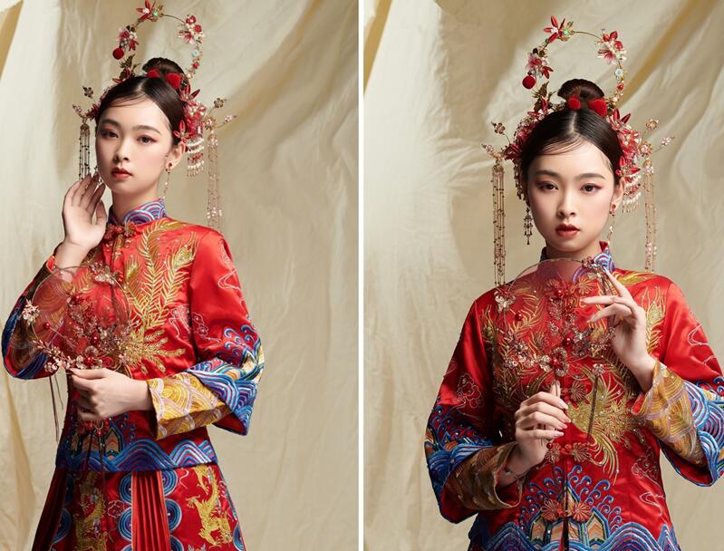中式秀禾新娘，展示廣西彩妝培訓(xùn)學(xué)校實(shí)力