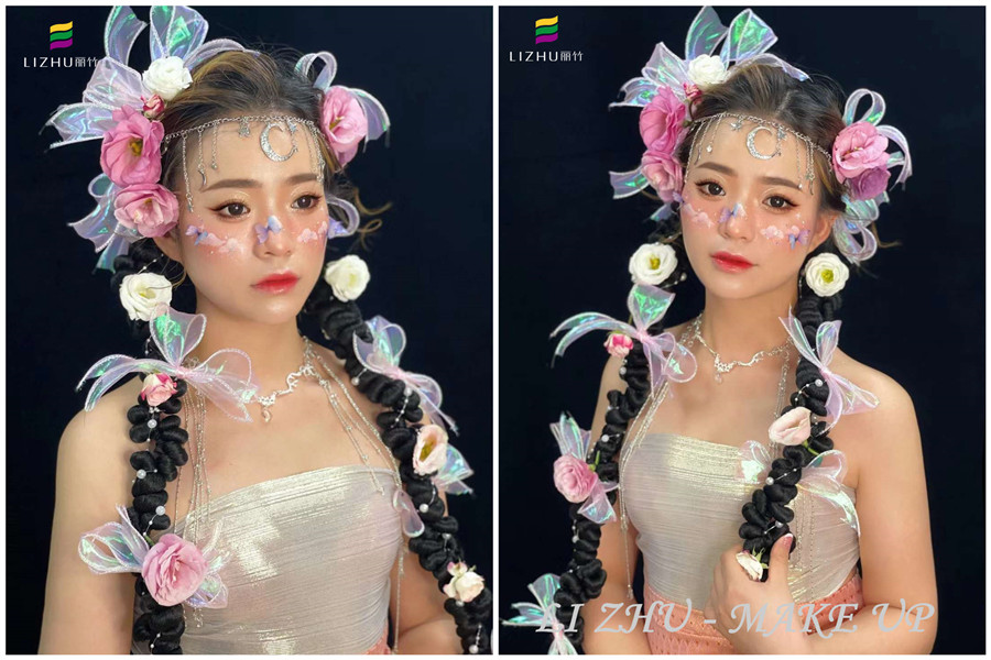 哈尼甜心風(fēng)造型，南寧創(chuàng)意彩妝學(xué)校作品