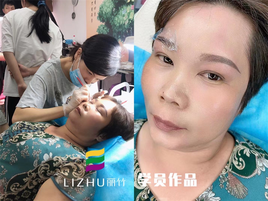 野生線條眉欣賞，南寧紋繡培訓(xùn)學(xué)校學(xué)員作品
