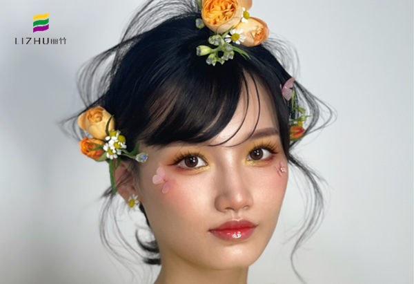 森系鮮花造型，廣西美妝技術(shù)學(xué)校作品