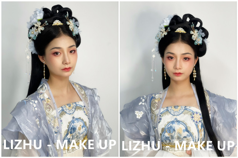 古代漢服造型，?南寧彩妝寫(xiě)真培訓(xùn)作品