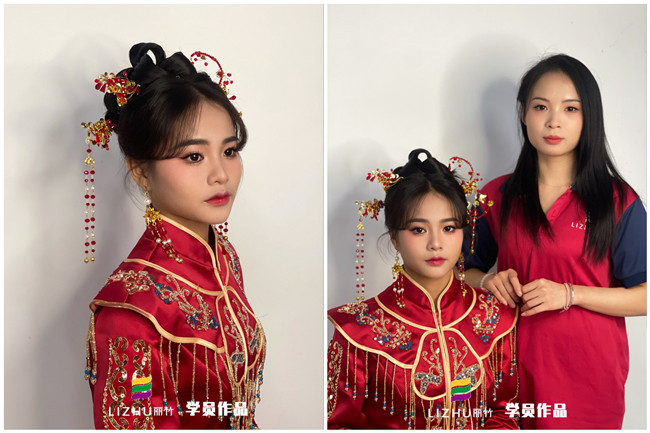 新中式新娘，實(shí)力演繹廣西學(xué)化妝去哪里？
