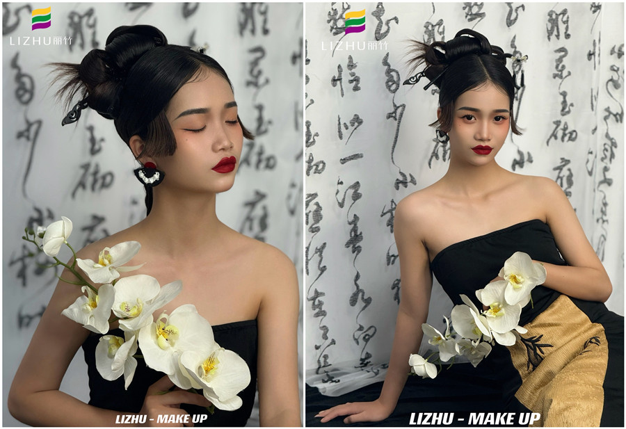 新中式國風(fēng)造型，南寧人物寫真化妝學(xué)校作品