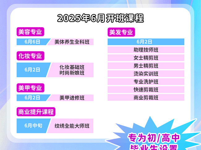 6月開班表